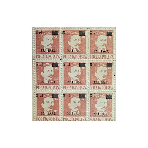Fi 347 TRAUGUTT-KOMPLETNY ARKUSZ, 4 ODMIANY BARWNE+8 BŁĘDÓW